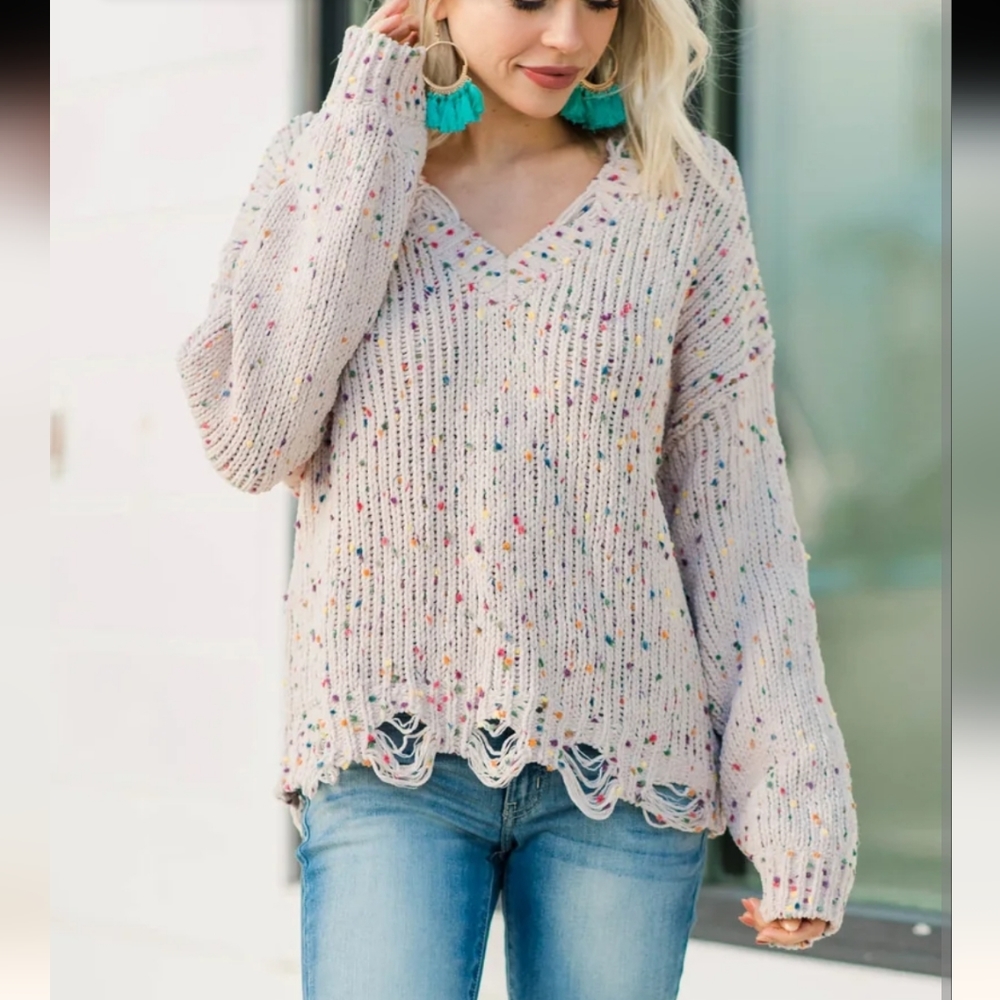 Adora Spring Fling Confetti sweater